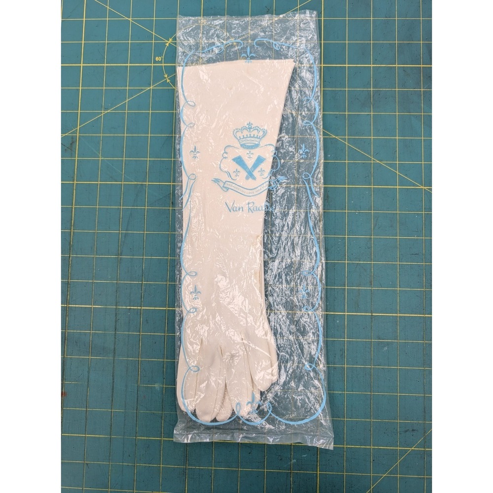 Vintage Van Raalte Gloves 14.25" L X 3.5" W Ivory Extra Small New Unbranded